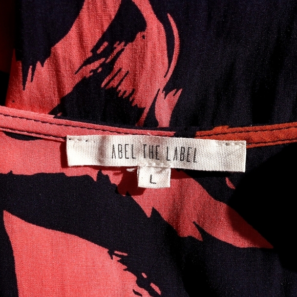 Anthropologie Abel The Label Vacation Dress, High Low Floral  Print, Size L - Picture 6 of 6